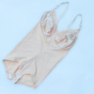 Vintage 1970's Light Pink Nude Body Suit Shapewear